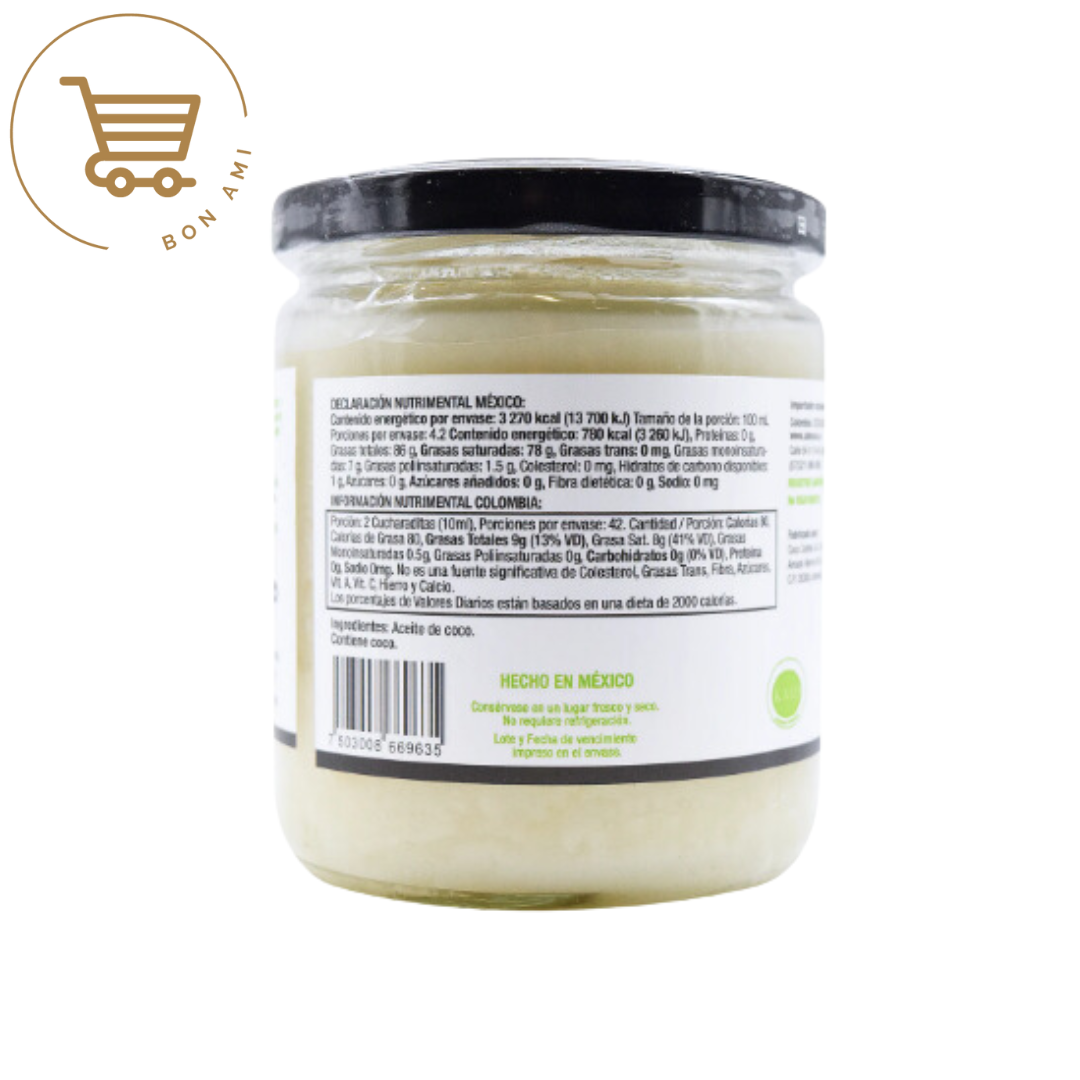 Aceite de Coco Sin Olor y Sabor 420 ml